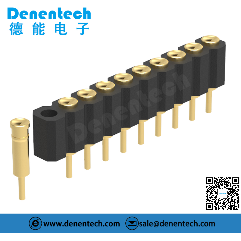 Denentech Micro Pogo Pins Manufacturer 2.00MM H4.0MM single row female ...