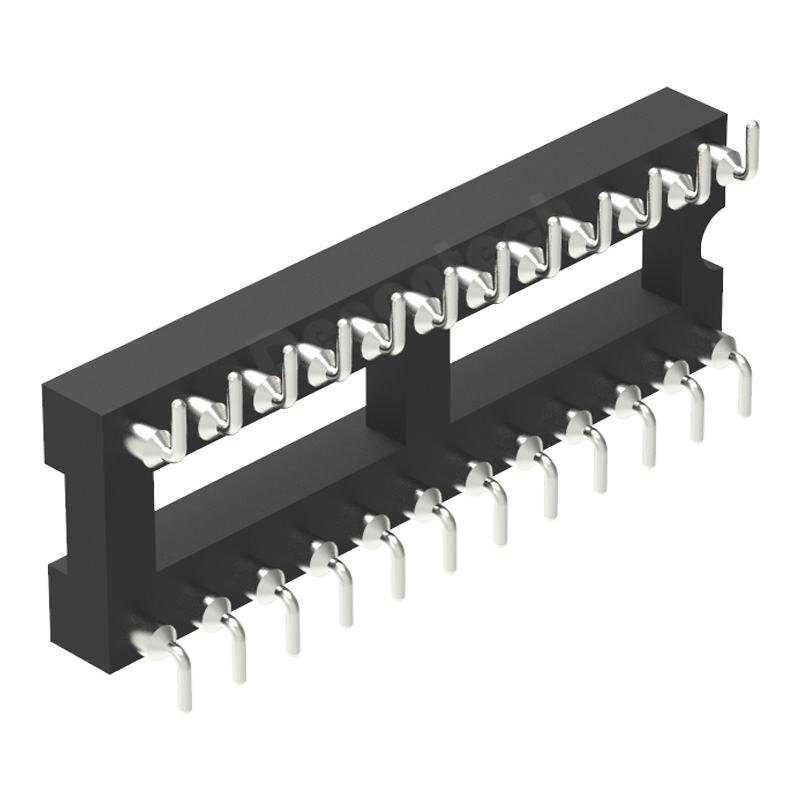 Denentech factory directly supply 2.54MM machined IC socket dual row straight SMT IC connector 