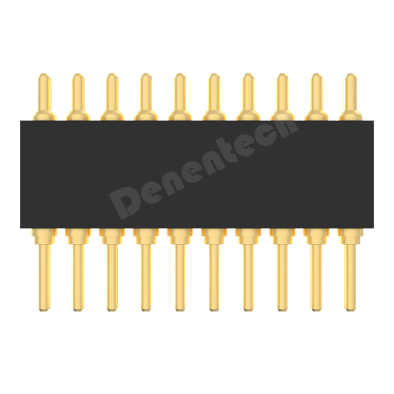 Denentech top quality 1.27MM pogo pin H2.0MM dual row male straight pogo pin waterproof czx