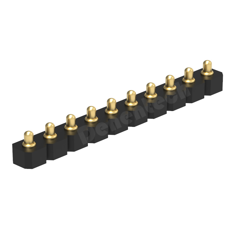 Denentech high quality 3.0MM H2.5MM single row male straight SMT pogo pin connector