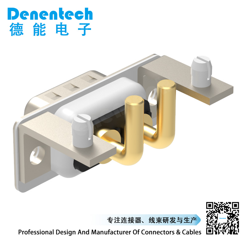 Denentech connector manufacturer 2W2 high power DB connector male to female DIP power connector plug 2 pin D-sub power connector