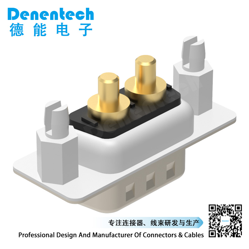 Denentech Support customization 2W2 high power DB connector male power connector plug DIP  2 pin power connector d-sub connectors