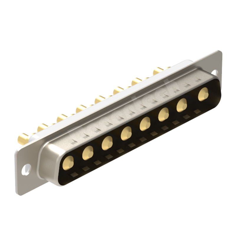 Denentech Solid pin gold-plated 8W8 high power DB connector male straight DIP power supply connector d-sub connector