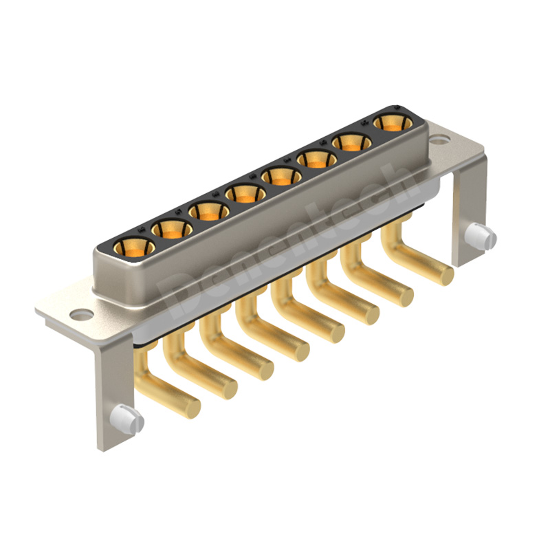 Denentech high quality 8W8 high power DB connector female right angle DIP pcb power connector d-sub connectors