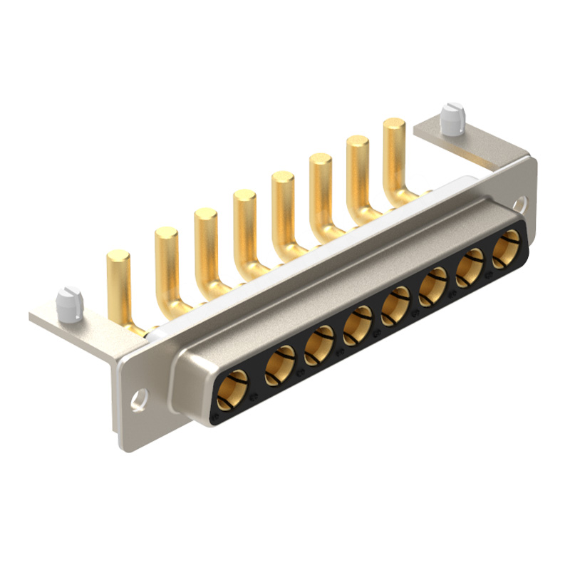 Denentech high quality 8W8 high power DB connector female right angle DIP pcb power connector d-sub connectors