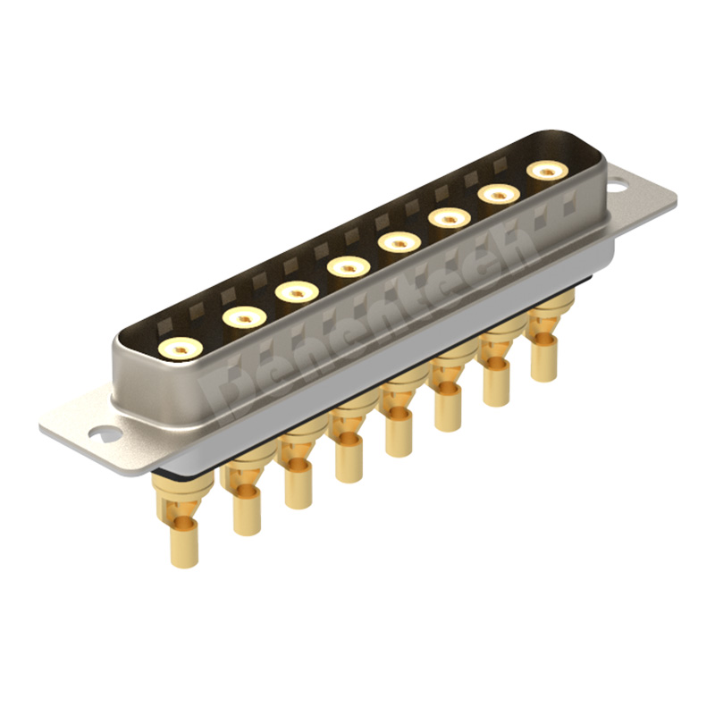 Denentech Solid pin gold-plated 8W8 high power DB connector male coaxial power supply connector solder d-sub connector