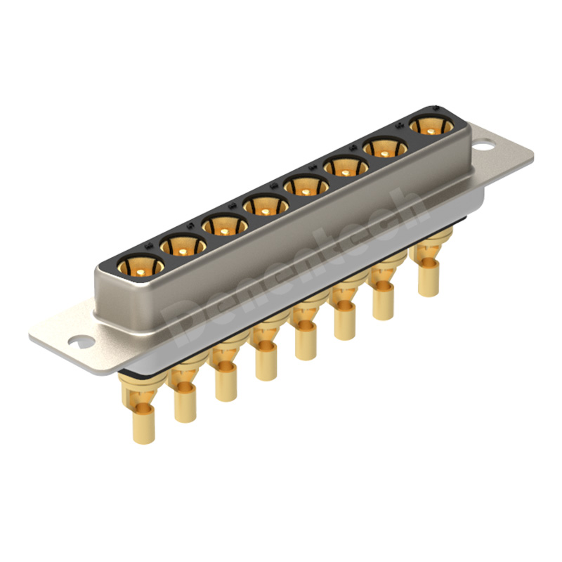 Denentech high quality 8W8 high power DB connector female coaxial pcb power connector solder d-sub connector