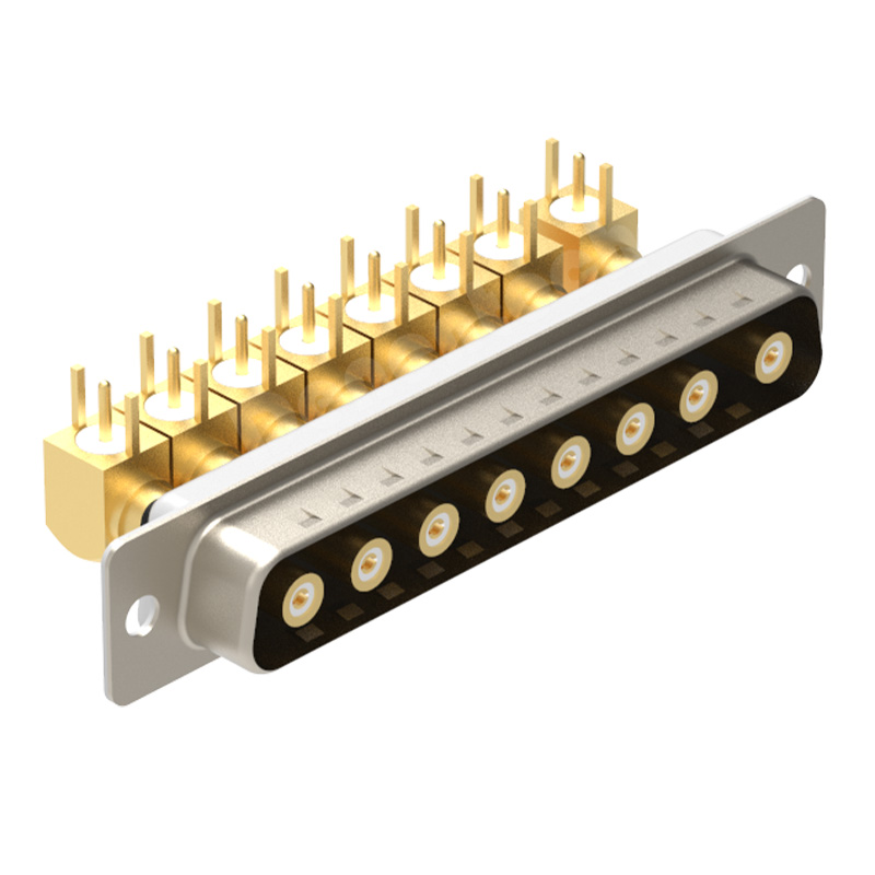 Denentech Factory direct sales 8W8 high power DB connector male coaxial right angle DIP power supply connector d-sub connectors