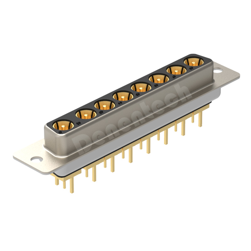 Denentech Industrial power supply gold-plated connector 8W8 high power DB connector female coaxial straight DIP pcb power connector d-sub connectors