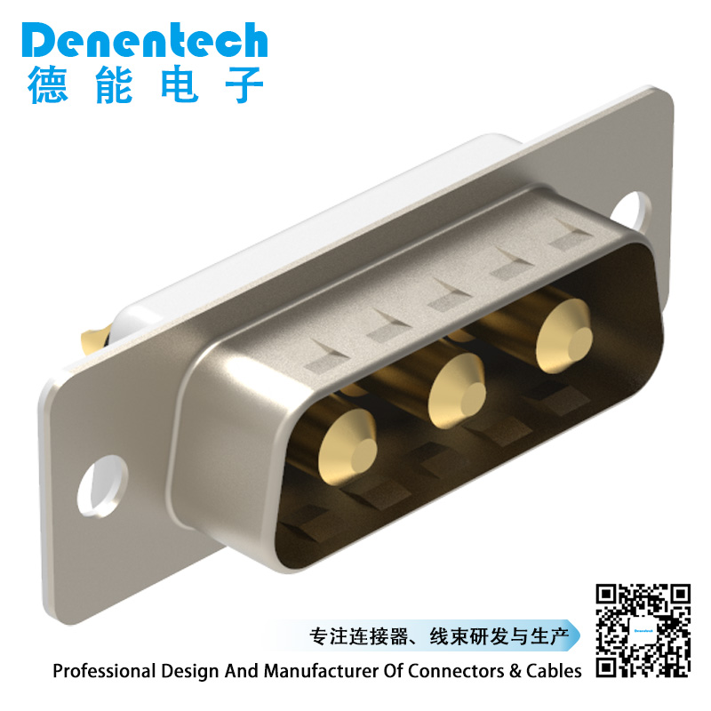 Denentech Source manufacturer 3W3 high power DB connector male solder d-sub connector waterproof power supply connector high power connector