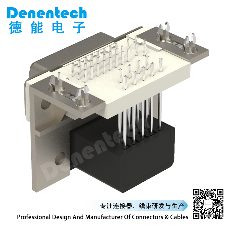 Denentech Hot selling D-SUB dual port 9P female to DVI24+5 d-sub connector double d-sub connectors