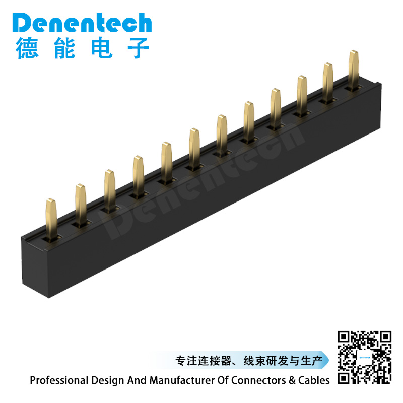 Denentech good quality 2.54MM female header H3.5MM single row straight female connector 