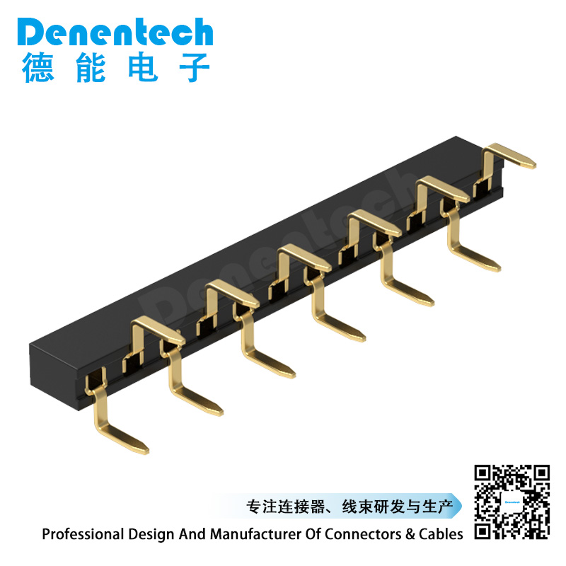 Denentech factory custom 2.54MM female header H3.5MM single row straight button entry female header connector