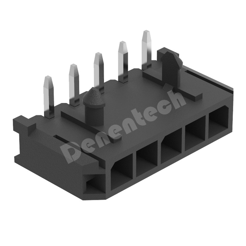 Denentech single row right angle DIP 3.00mm wafer Wire to-Board connector