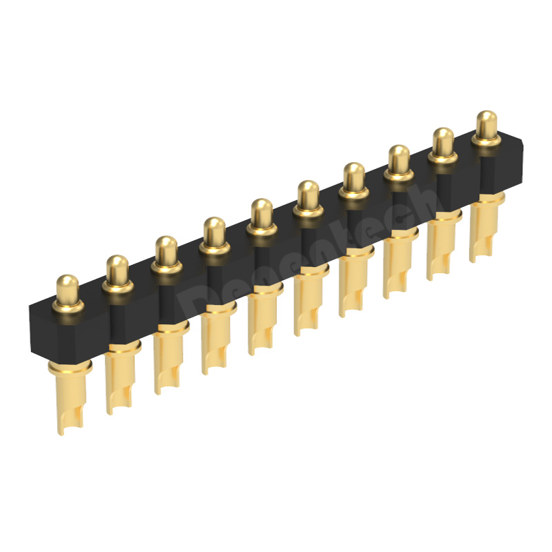 Denentech hot selling 3.0MM H2.5MM solder single row male pogo pin connector for sale