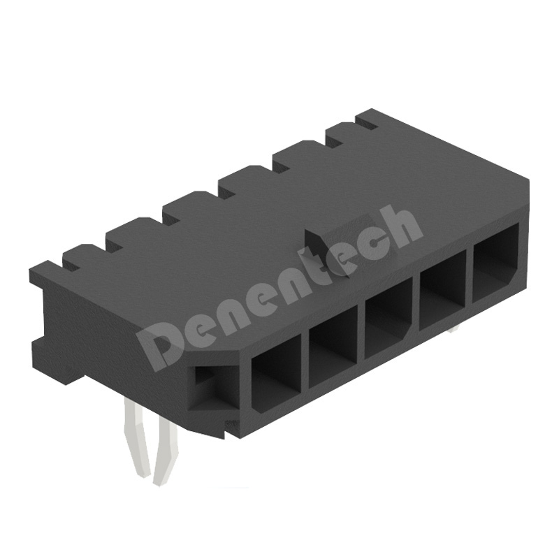 Denentech single row right angle SMT 3.00mm smd wafer Wire to-Board connector with peg