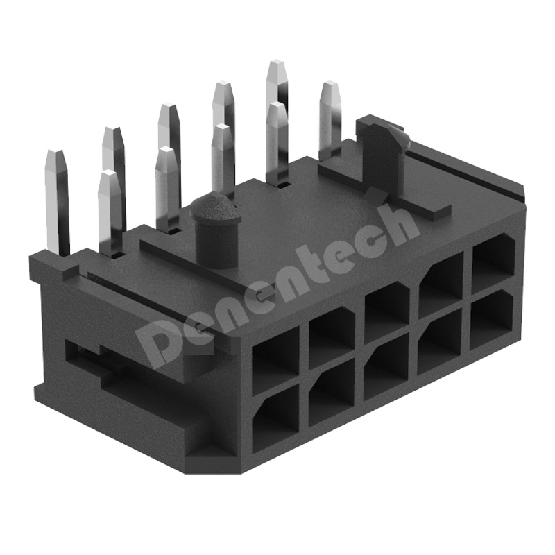 Denentech dual row right angle DIP 3.0mm Wire to-Board 4 pin wafer connector