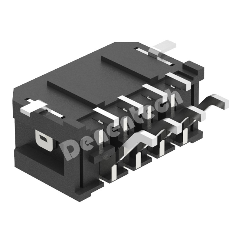 Denentech dual row right angle SMT 3.0mm black smd wafer connector