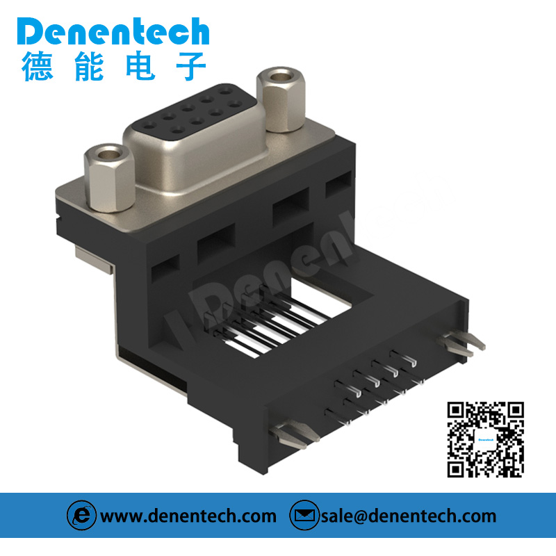 Denentech Support customization D-SUB DR 9P female elevated rivet DIP with screw