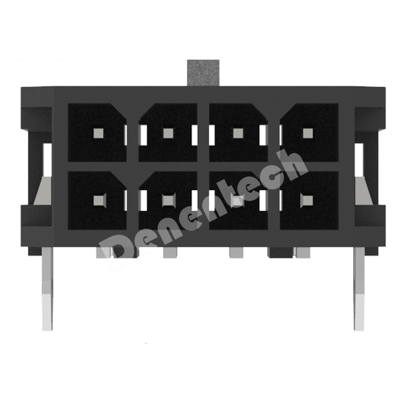 Denentech dual row right angle SMT 3.00mm pcb wafer housing connector with peg