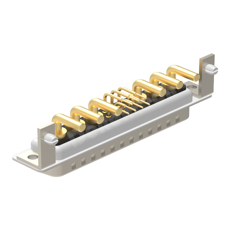 Denentech high quality D-sub13W6 high power DB connector male right angle DIP power connectors pcb d-sub connectors