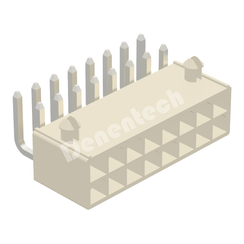 Denentech dual row right angle DIP 4.20mm board wafer housing connectors