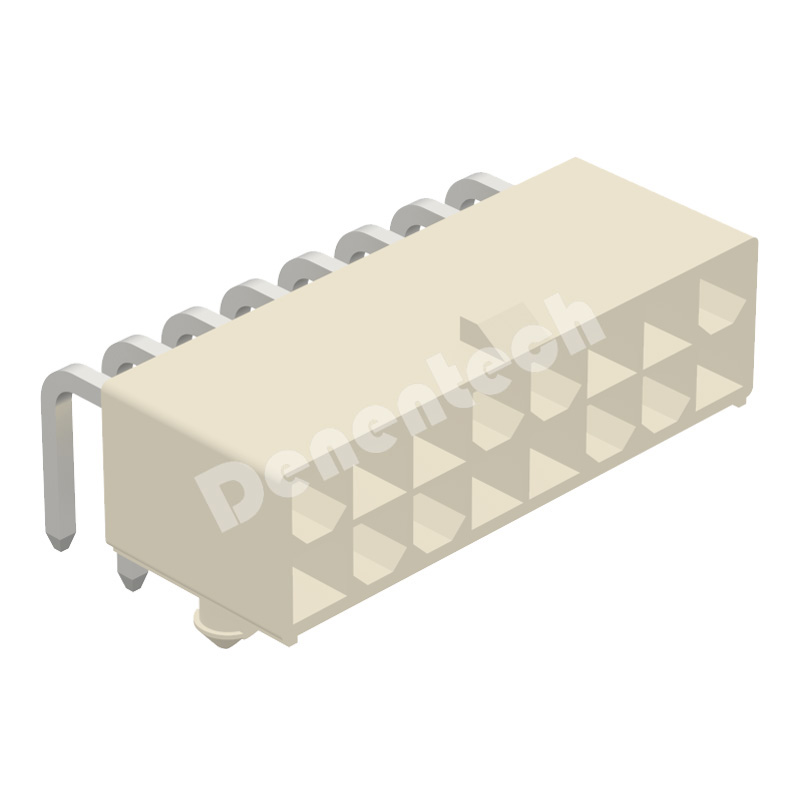 Denentech dual row right angle DIP 4.20mm board wafer housing connectors