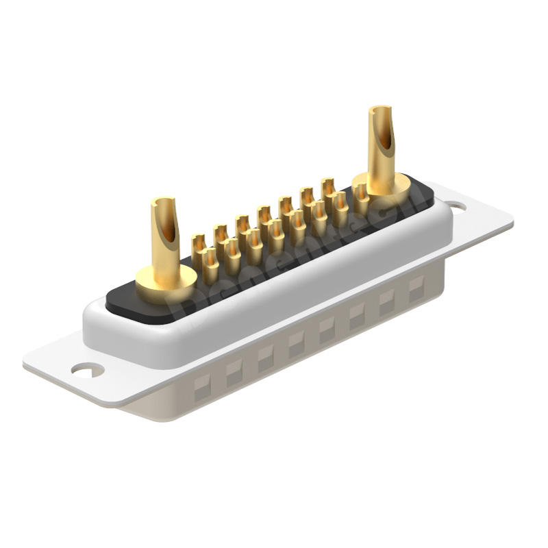 Denentech custom power connectors d-sub 17W2 high power DB connector male solder d-sub connector