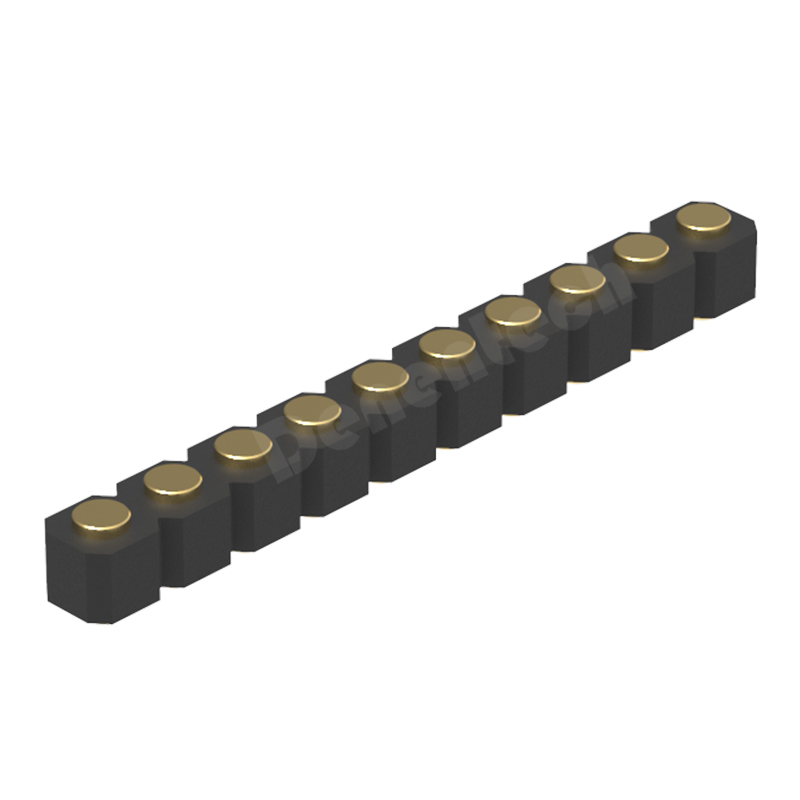 Denentech Hot sales 3.0mm pitch H2.5 single row female straight SMT plane pogo pin connector