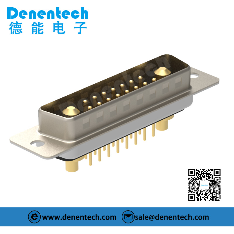 Denentech High quality 17W2 high power DB connector male straight DIP 2 pin power connector pcb d-sub connector