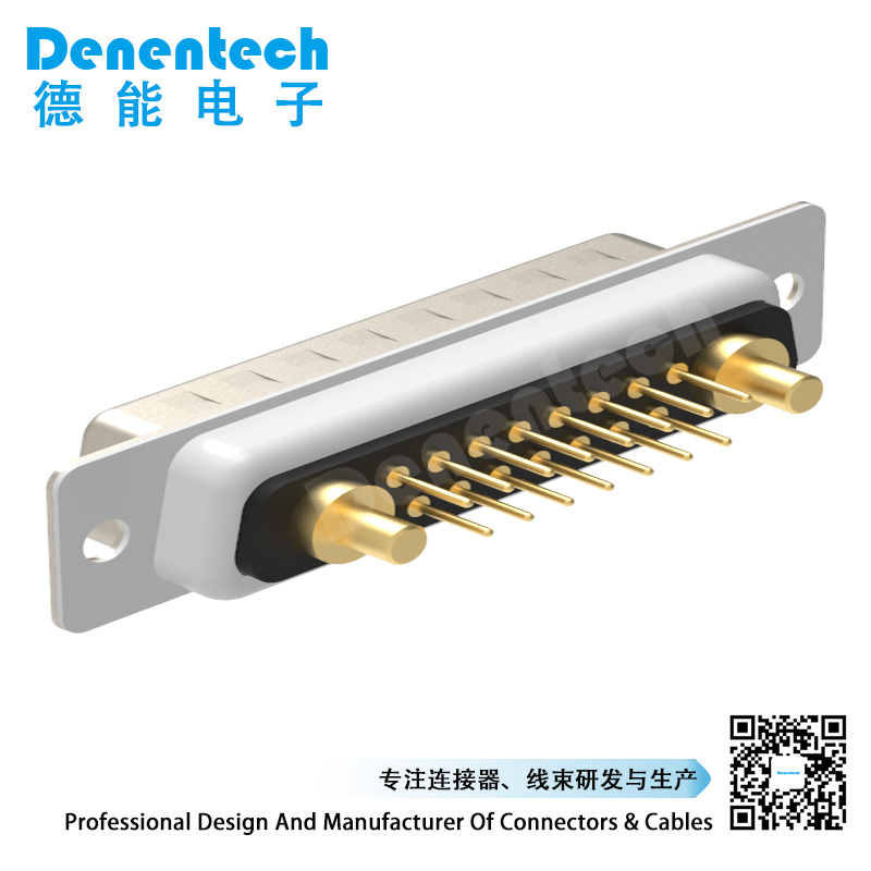 Denentech High quality 17W2 high power DB connector male straight DIP 2 pin power connector pcb d-sub connector