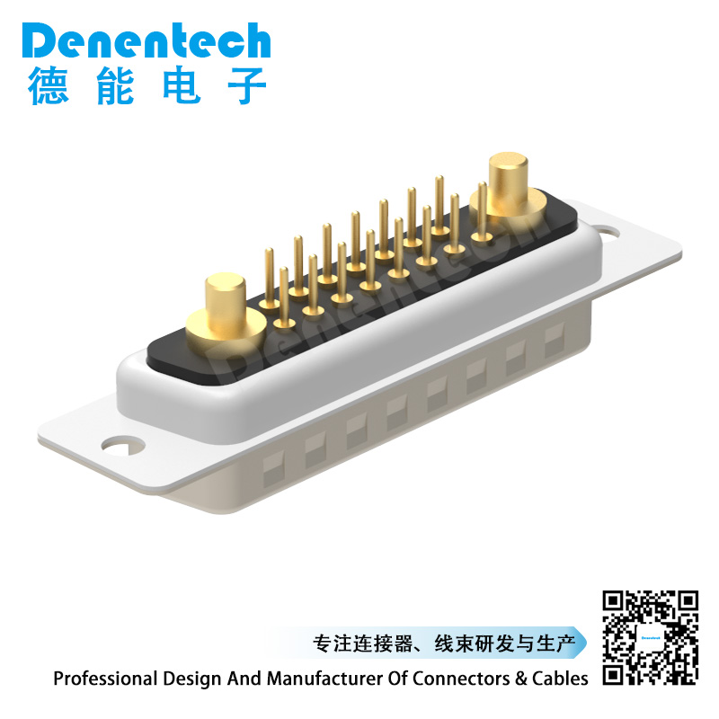 Denentech High quality 17W2 high power DB connector male straight DIP 2 pin power connector pcb d-sub connector