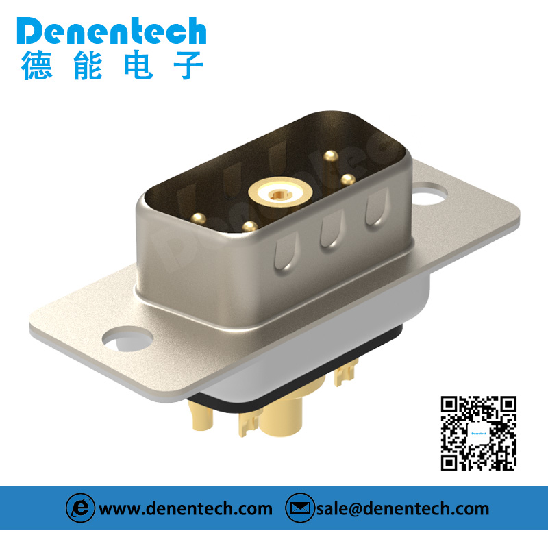 5W1 high power DB connector coaxial contact male solder d-sub connector high power connectors