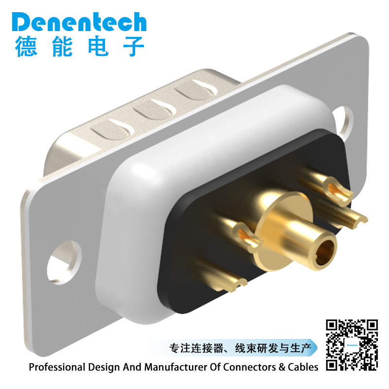 5W1 high power DB connector coaxial contact male solder d-sub connector high power connectors