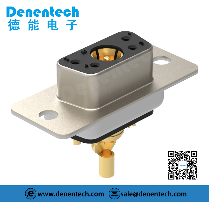 Denentech High quality gold plating 5V1 high power DB connector coaxial contact female solder d-sub connector high power connector