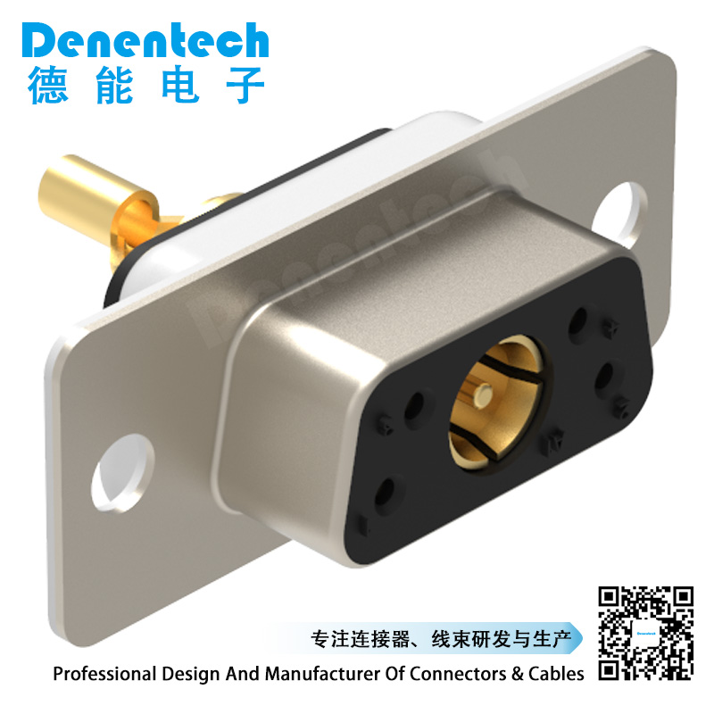 Denentech High quality gold plating 5V1 high power DB connector coaxial contact female solder d-sub connector high power connector