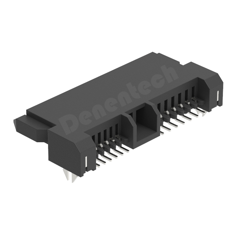 Denentech professional factory SATA 7+6P Female Board Lower H4.5 SMT sata hard drive connector