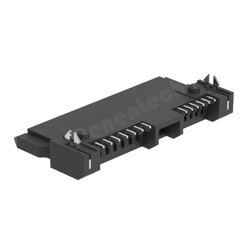 Denentech professional factory SATA 7+6P Female Board Lower H4.5 SMT sata hard drive connector