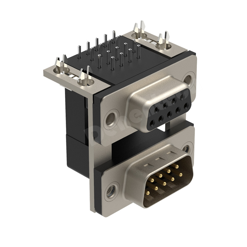 Denentech high quality D-SUB dual port 9P male to 9P female d-sub connector double d-sub connectors