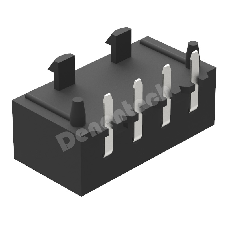 Denentech 4P single row right angle 5.08MM smd wafer housing connectors