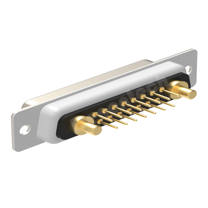 Denentech D-sub 17W2 high power DB connector female straight DIP 17 pin power connector d-sub connectors