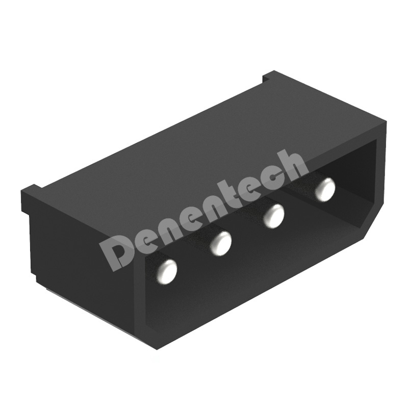 Denentech 4P single row right angle straight (solid pin) 5.08MM wafer Wire to-Board connector