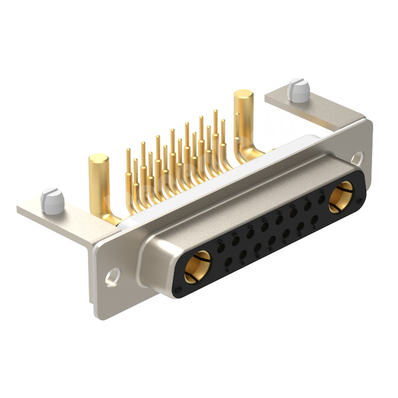 Denentech Factory direct sales D-sub 17W2 high power DB connector female right angle DIP pcb power connector d-sub connectors