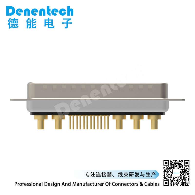Denentech high quality 17W5 high power DB connector male straight DIP power connectors d-sub high current connector