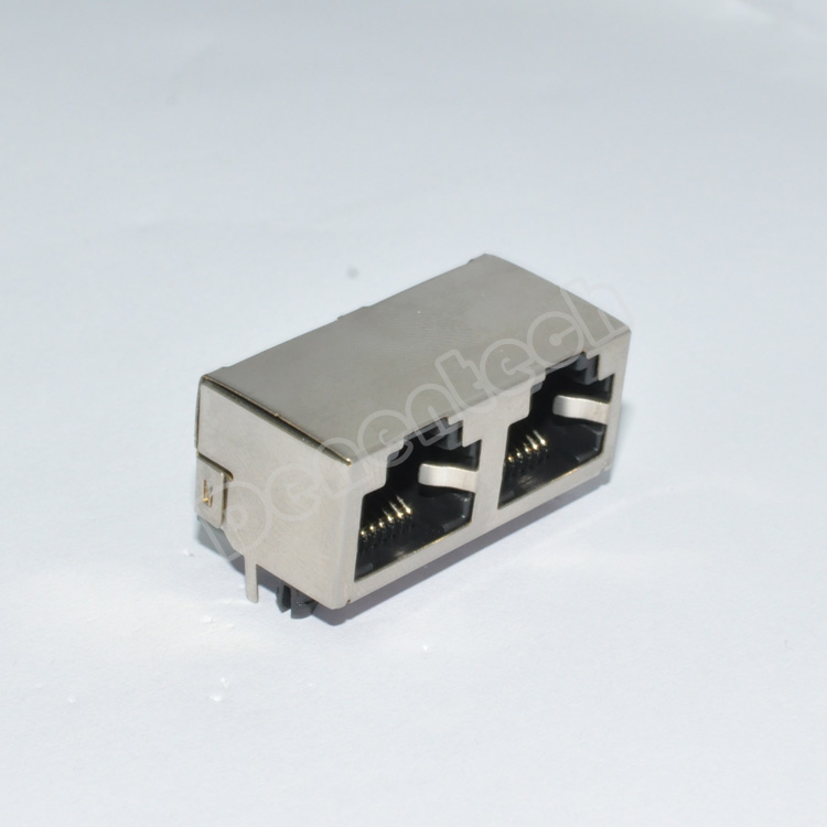 Denentech RJ45 Female PCB Connector Shield 8p8c H13.10 1X2Pin L16 Plug Cat8 Keystone Jack Ethernet RJ45 Socket Connector