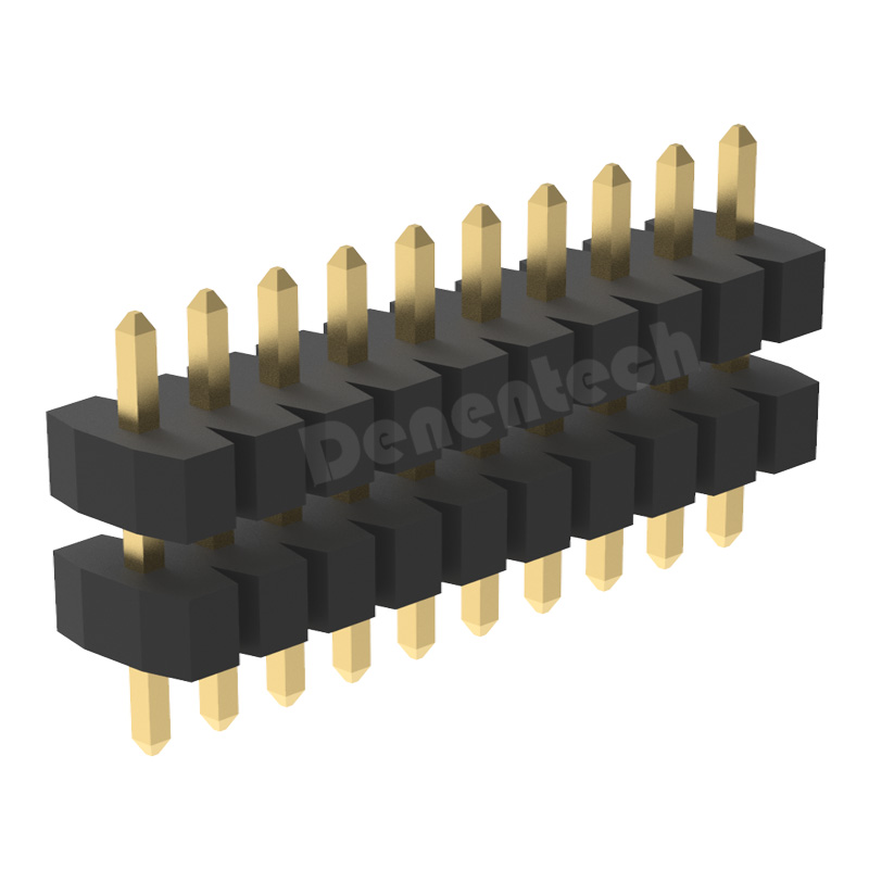 Denentech Promotional products 1.0mm single row dual plastic straight DIP pin header connector