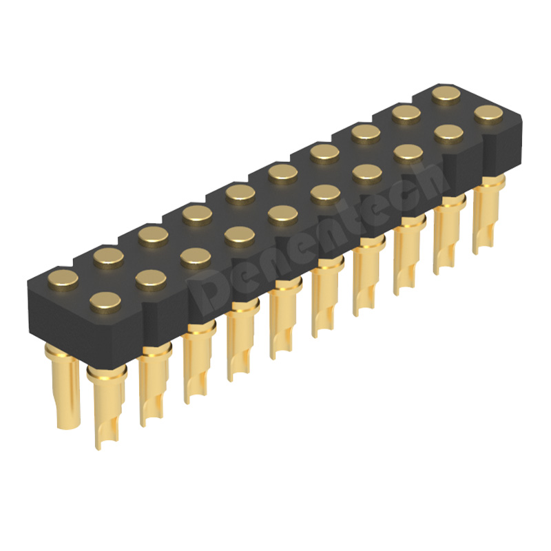 Denentech Promotional products 3.0MM H2.5MM solder dual row female pogo pin connector 