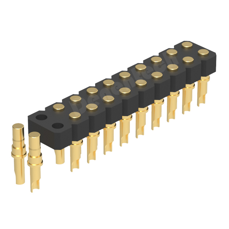 Denentech Promotional products 3.0MM H2.5MM solder dual row female pogo pin connector 