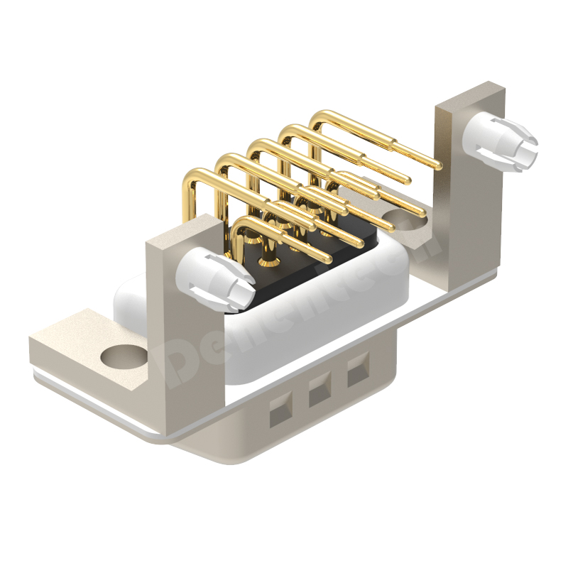 Denentech Factory direct sales DR 9P male right angle DIP with bracket d-sub 9pin connector individual d-sub connectors