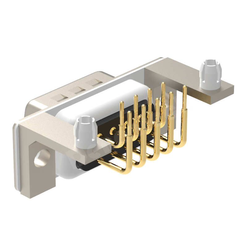 Denentech Factory direct sales DR 9P male right angle DIP with bracket d-sub 9pin connector individual d-sub connectors